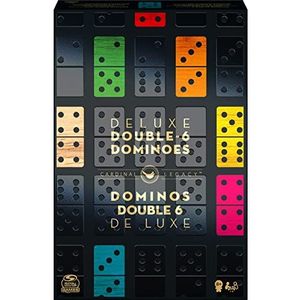 Deluxe Domino - klassiek spel met hoogwaardige uitrusting (Double Version 6, 28 Spions, voor 2-4 spelers vanaf 6 jaar