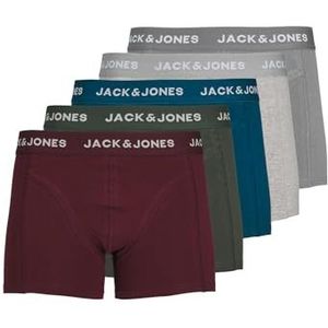 JACK & JONES Jacsmith Trunks Boxershorts voor heren, 5 stuks, Rood