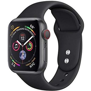Style Design siliconen armband voor Apple Watch, zwart/M/L, 38/40 m