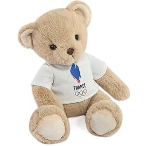 Doudou et Compagnie - Licentie PB Parijs 2024 Olympische en Paralympique Ours Team De France-Beige, JO2458, 30 cm