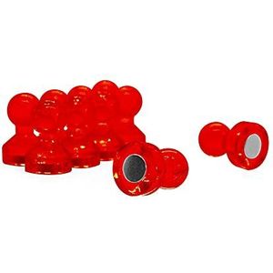 Magnet Expert® magneet, klein, 11 mm diameter x 17 mm, rood, 10 stuks