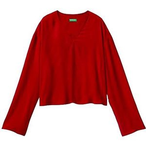 United Colors of Benetton Blouse 53a0dq05l Dameshemd (1 stuk), Rood 0V3