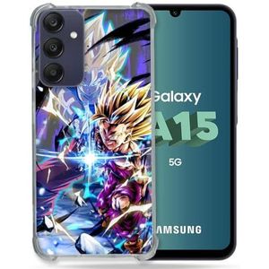Cokitec Versterkte hoes voor Samsung Galaxy A15 4G / 5G Manga Dragon Ball Sangohan Duo