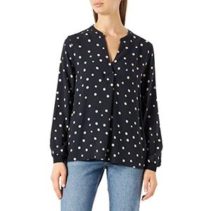 Part Two Tonniepw BL Relaxed Fit lange mouwen blouse dames, Dark Navy Dot