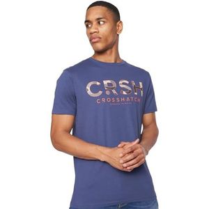 Crosshatch Essential Tee Fratter : rehaussez votre garde-robe avec style et confort (M/Bleu denim), bleu jean, M