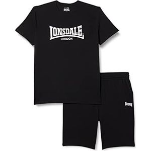 Lonsdale Moy Sweatshirt voor heren, Zwart/Wit