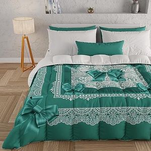 PETTI Artigiani Italiani - Winterdekbed voor tweepersoonsbed, effen kleur en digitale print, 100% microvezel, hypoallergeen, gemaakt in Italië