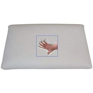 supply24 127d gel, schuimstof van gel, voor reizen, hoofdkussen, 40 x 24 x 12 cm, met afneembare overtrek, zacht,