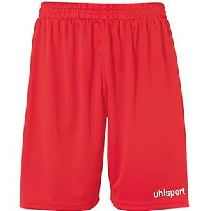 uhlsport Performance Shorts Sportshorts voor heren, voetbal, voetbal, fitness, wandelen, fietsen, hardlopen, 100% gerecycled polyester, rood/wit, maat XL