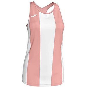 Joma Aurora Turq-Blan Mesh T-shirt voor dames, Wit - Roze