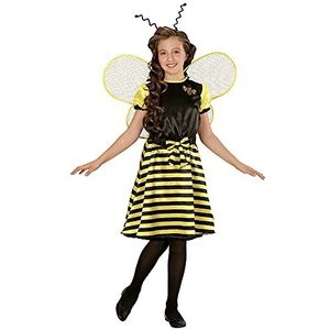 Widmann - Bijenkostuum, jurk, onderdeel, riem met strik, vleugels en geuren, carnaval, themafeest