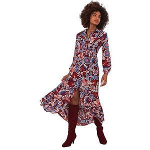 Joe Browns Maxi-hemdjurk met opvallende bloemenprint in de taille, casual jurk voor dames (1 stuk), Meerkleurig
