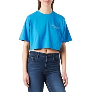 JACK & JONES Jjxx Jxbecky Ss Relaxed Vint Tee T-shirt voor dames, Briljant blauw/details: glanzend wit Cali 6