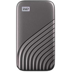 Western Digital My Passport SSD 1 TB - Externe Solid State Drive met NVMe-technologie, USB-C, leessnelheden tot 1050 MB/s en schrijfsnelheden tot 1000 MB/s - ruimte grijs