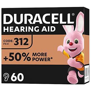 Duracell Type 312 batterij voor gehoorapparaat, 60 stuks [Amazon Exclusive]