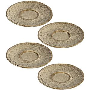 LEONARDO HOME Matera 018602 onderzetters van keramiek, 11 cm, beige, 4 stuks