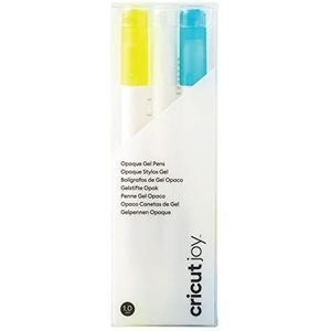 Cricut Opaque Gel Pen Set | Wit, Blauw, Geel | Medium Punt 1,0 mm | 3 Pack | Voor Eén Toepassing, Multi, Joy, 3 Stuks