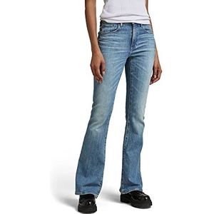 G-STAR RAW Dames Jeans 3301 Flare Jeans, Blauw (Antiek Faded Blue Opal B767-d344)