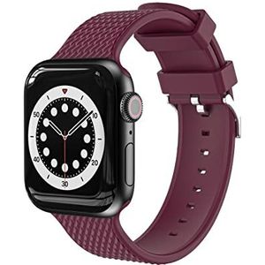 Compatibel met Apple Watch 41 mm, 45 mm, 38 mm, 40 mm, 42 mm, 44 mm, zachte siliconen sportarmband, compatibel met Apple Watch SE/iWatch Series 7 6 5 4 3 2 1 (wijnrood) wijnrood 42 mm/44 mm/45 mm, Bordeaux, 42 mm/44 mm/45 mm