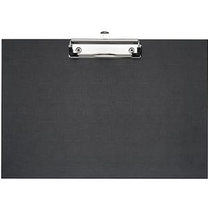 VELOFLEX 4817980 Landschapsklembord DIN A4, 1 stuk, zwart, schrijfplaat met metalen klem en ophangoog