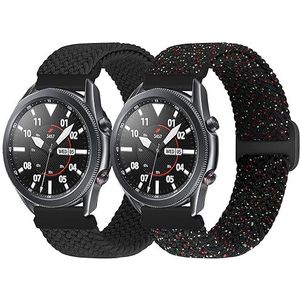 WNIPH 22 mm armband compatibel met Samsung Galaxy Watch 3 45 mm/Watch 46 mm/Gear S3/Huawei Watch GT3 46 mm/GT2 46 mm/GT2 Pro 46 mm/Garmin Vivoactive 4/Gen 5, gevlochten horlogeband verstelbaar, Nylon,