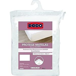 DODO | Absorberende matrasbeschermer van fleece katoen 90 x 190 cm | voor eenpersoonsbed | matrasbeschermer kwarts | zacht en comfortabel | machinewasbaar op 95 °C