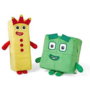Learning Resources - De speelse vrienden Numberblocks drie en vier, pluche poppen voor kinderen van 1 tot 3 jaar (HM94555-UK)