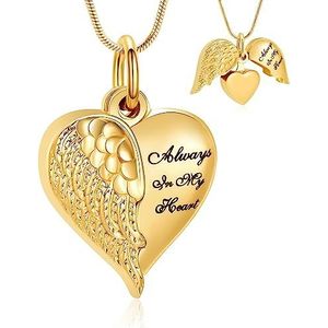 Angel Wing Heart Urn Ketting voor Vrouwen Crematie Sieraden Souvenirs Hangers voor Vrouwen Mannen, geen, geen