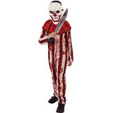 Rubies Costume Co - Kostuum clown rood en wit gestreept – Halloween, tiener, S8645TW, Eén maat 11 tot 13 jaar