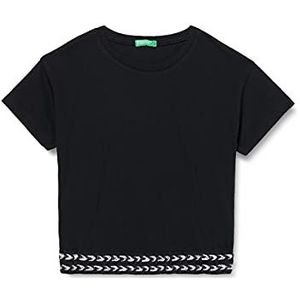 United Colors of Benetton Shirt voor meisjes en meisjes, Zwart 100
