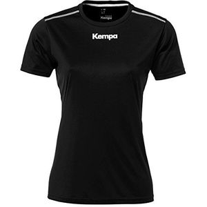 FanSport24 Kempa Handbal T-shirt voor dames, polyester, korte mouwen, ronde hals, groen, zwart.