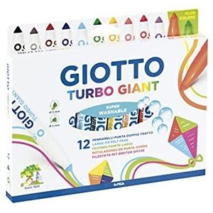 GIOTTO Turbo Giant - Etui met 12 viltstiften (waarvan 2 neon)