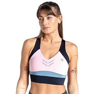 Dare 2b Crystallize Bra T-shirt voor dames, Powder Roze/Zwart / Bluestone