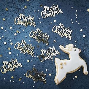 Ginger Ray Gouden tafelconfetti met opschrift ""Merry Christmas"" - 14 g