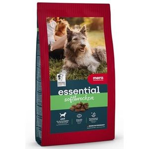 MERA Essential Soft Brocken, hondenvoer voor alle hokken, droogvoer met geur-eiwit, gezond voer met omega-3 en omega-6, kroketten ademend (12,5 kg)