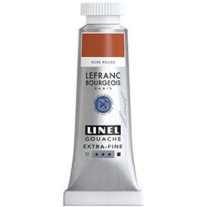 Lefranc Bourgeois Linel Gouache Extra fijne tube 14 ml, okerrood, Serie 2, 301215