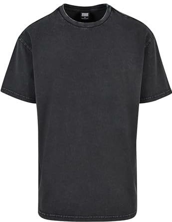 Urban Classics Zuur wassen T-shirt heren T-shirt, zwart.