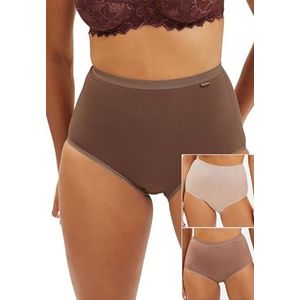 Sans Complexe Simplement Cotton B Damesslips (3 stuks), Bruin + Mocha + Blush Beige