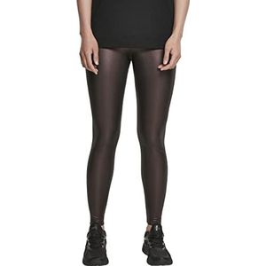 Urban Classics dames Leggings Leggings met hoge taille van imitatieleer met hoge taille - dames faux leder tregins, Redwine, M