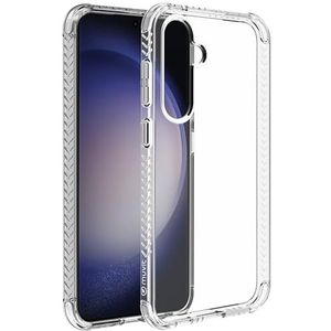 Muvit for France Coque Transparente Résistante aux Chutes de 3M pour Samsung Galaxy S24. Eco-Responsable - Protection des Chutes - Plastique 100% recyclé - Durable - Origine France Garantie