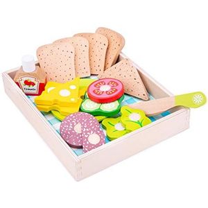 New Classic Toys Speelgoedeten en -drinken - Snijset - Lunch-Picknick - Box 18 Delig