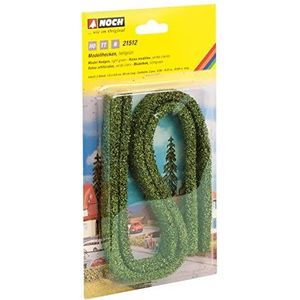 NOCH® Set van 2 groene heggen voor modelbouw, 2 stuks elk 50 cm voor spoorafstanden H0, TT, N, ook ideaal voor diorama's en miniatuurtuinen