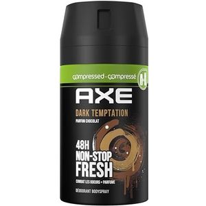 Axe Deodorant voor heren, bodyspray, gecomprimeerd, Dark Temptation, 48 uur, 6 x 100 ml