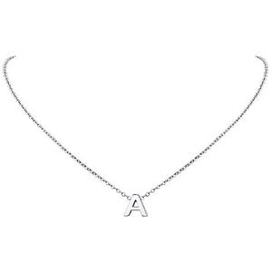 FindChic Fijne ketting voor dames, schakelketting, rolo-hanger, letter van roestvrij staal, pantserketting voor meisjes, voor moeder [zilver/goud, 40 cm], voor Kerstmis, Moederdag, Valentijnsdag, bruiloft