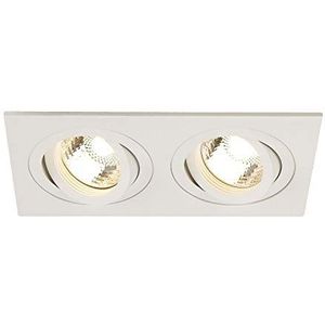 SLV Breukvast, nieuw, Tria, 2 inbouwspot, led, geïntegreerd, GU10, 50 W, wit, aluminium, 50 W