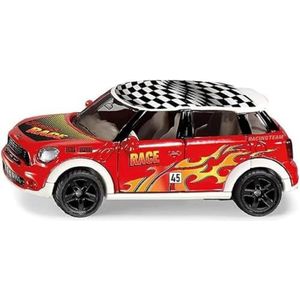 SIKU 6504 Style my siku, Mini Countryman Race, gelimiteerde editie, metaal/kunststof, rood, speelgoedauto met stickervel voor een individueel design