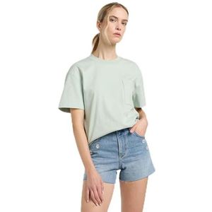 Lee Pocket Tee T-shirt voor dames, Zoete salie, M