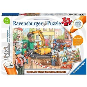 Ravensburger Tiptoi spel 00049 puzzel voor kleine ontdekkers: bouwplaats - 2 x 12 delen kinderpuzzel vanaf 3 jaar voor jongens en meisjes 1 speler