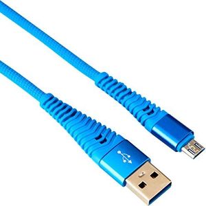 Cable Fast Charge flexibele micro-USB voor Gionee F9 smartphone, snel opladen, universele oplader, blauw
