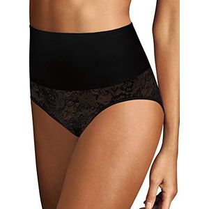 Maidenform Tame Your Tummy Brief Shapewear Dames Ondergoed Kant Zwart XXL, Zwart kant